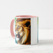 Roaring Lion Side Posed Portrait-57566 Tasse (Vorderseite Links)