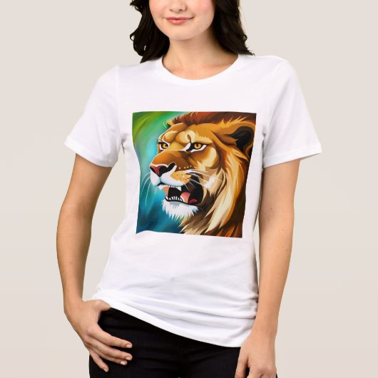 Roaring Lion Side Posed Portrait-57566 Tri-Blend Shirt (Vorderseite)