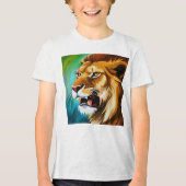 Roaring Lion Side Posed Portrait-57566 Tri-Blend Shirt (Vorderseite)