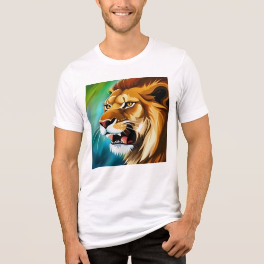 Roaring Lion Side Posed Portrait-57566 Tri-Blend Shirt (Vorderseite)