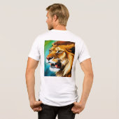 Roaring Lion Side Posed Portrait-57566 Tri-Blend Shirt (Rückseite voll)