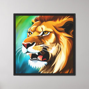 Roaring Lion Side Posed Portrait Leinwanddruck