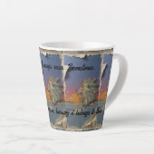 Roaring Lion Sunrise Papercut Latte Mug Milchtasse (Rechte Ecke)