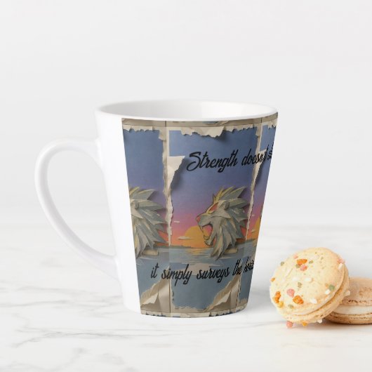 Roaring Lion Sunrise Papercut Latte Mug Milchtasse (Beispiel)