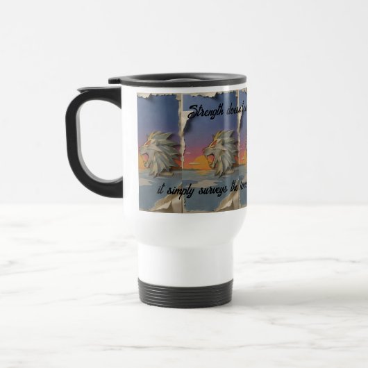 Roaring Lion Sunrise Papercut Travel Mug Reisebecher (Links)