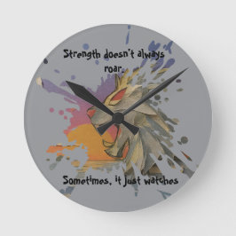 Roaring Lion Sunrise Papercut Wall Clock Runde Wanduhr