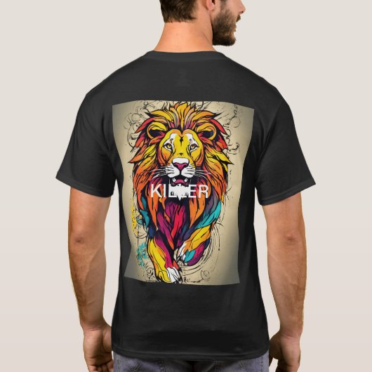 Roaring Lion T-Shirt: Entfesseln Sie den KILLER! T-Shirt (Rückseite)