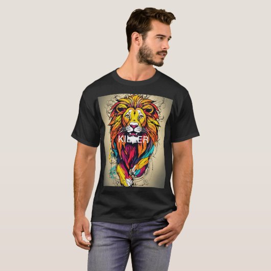 Roaring Lion T-Shirt: Entfesseln Sie den KILLER! T-Shirt (Vorne ganz)