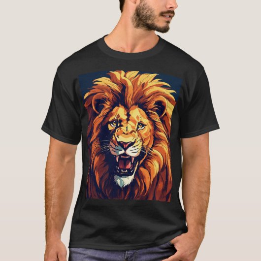 Roaring Lion T - Shirt - Men Women & Kids (Vorderseite)