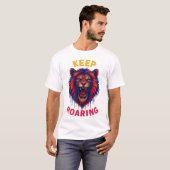 Roaring Lion T-shirt – Wild Jungle Animal Graphic (Vorne ganz)