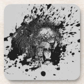 Roaring Lion Wählen Sie Ihre Hintergrundfarbe Untersetzer (Vorderseite)