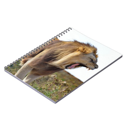 Roaring Löwe voller Zähne Notizblock (Linke Seite)