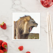 Roaring Löwe voller Zähne Serviette (Beispiel)