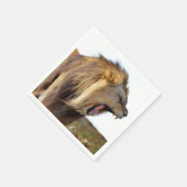 Roaring Löwe voller Zähne Serviette (Ecke)
