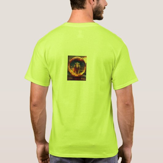 Roaring Majestät: Premium Lion Print T - Shirt (Rückseite)