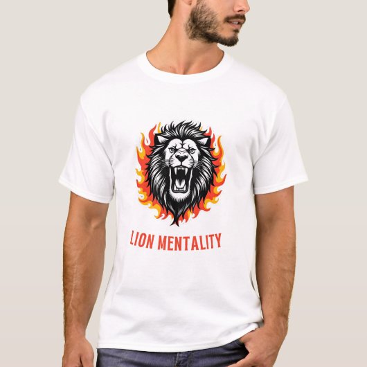 Roaring Majesty: GrafikOutfit von Fierce Lion T-Shirt (Vorderseite)