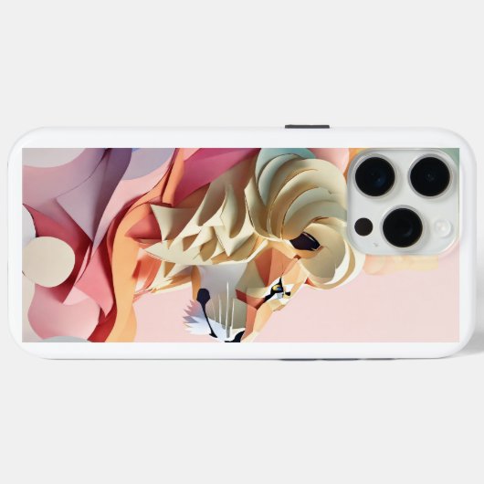 Roaring Majesty Lion iPhone Case (Rückseite (Horizontal))