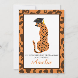 Roaring mit Pride Abschluss Leopard Einladung