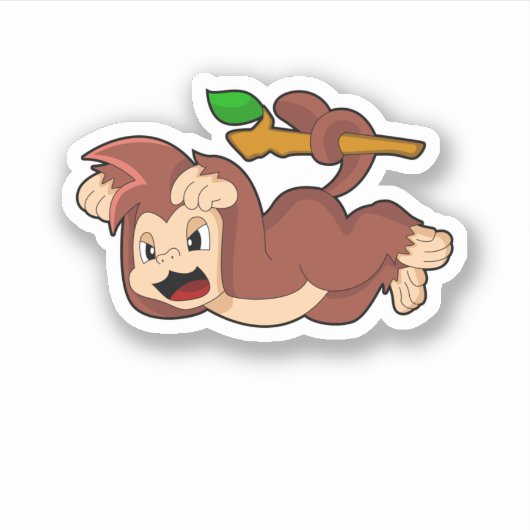 Roaring Monkey Aufkleber (Vorderseite)