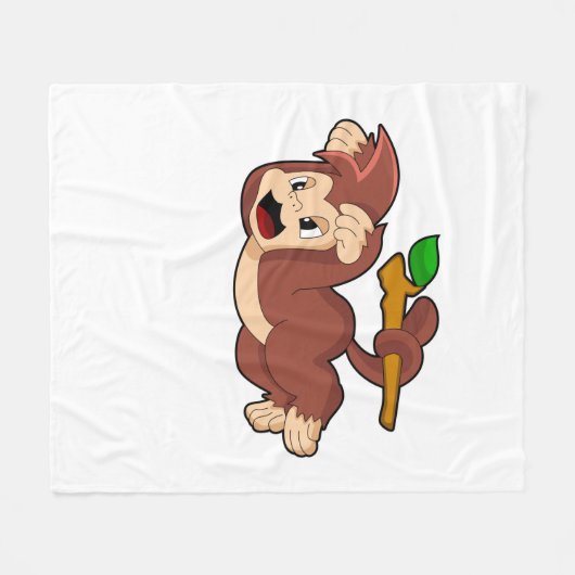 Roaring Monkey Fleecedecke (Vorderseite (Horizontal))