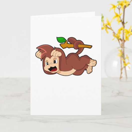 Roaring Monkey Karte (Gelbe Blume)