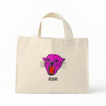 Roaring Panther Tote Bag - Fett Pop Art Style