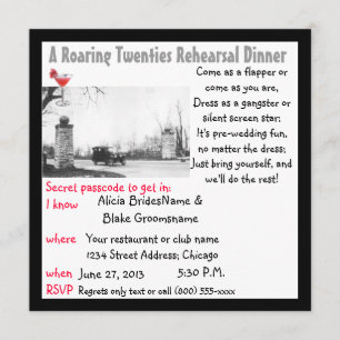 Roaring Probe Dinner der 20er Jahre Einladung