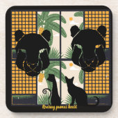 Roaring Pumas Hearts Getränkeuntersetzer (Vorderseite)