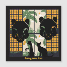 Roaring Pumas Hearts Magnetkarte