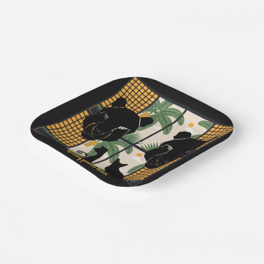 Roaring Pumas Hearts Pappteller (Gewinkelt)