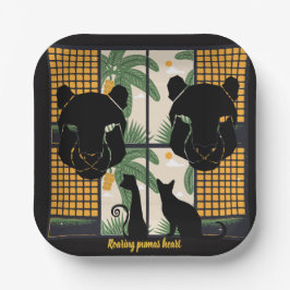 Roaring Pumas Hearts Pappteller