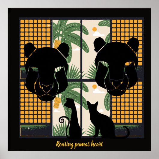 Roaring Pumas Hearts Poster (Vorne)