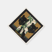 Roaring Pumas Hearts Serviette (Ecke)