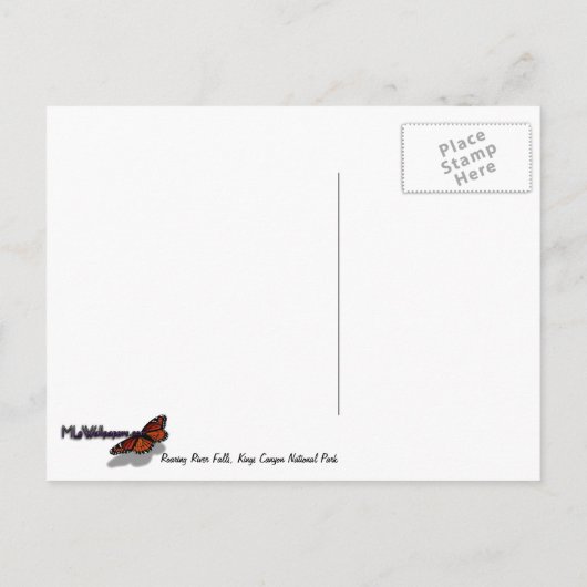 Roaring River Falls at Kings Canyon National Park Postkarte (Rückseite)