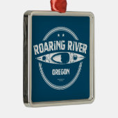 Roaring River Oregon Kayak Ornament Aus Metall (Rechts)