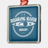 Roaring River Oregon Kayak Ornament Aus Metall (Links)