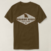 Roaring River Staat Park Missouri Tree Log Textur T-Shirt (Design vorne)