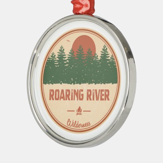 Roaring River Wilderness Ornament Aus Metall (Links)