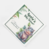 Roaring Safari Adventure: Wild Animal Baby Shower Serviette (Ecke)