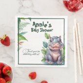 Roaring Safari Adventure: Wild Animal Baby Shower Serviette (Beispiel)