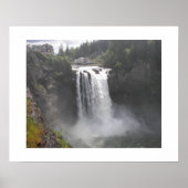 Roaring Snoqualmie Falls fotografische Landschaft Poster (Vorne)