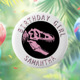 Roaring Spannung für einen Dinosaurier Geburtstag Button