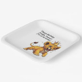 Roaring Spaß! Baby Lion King Birthday Party Pappteller (Gewinkelt)