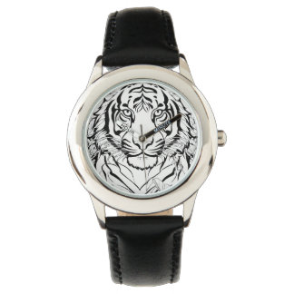 "Roaring Style: Tiger-Faced Timepiece" Armbanduhr