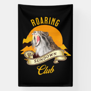 Roaring Sundown Club Saberzahntiger Banner