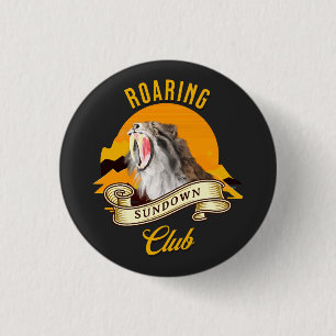 Roaring Sundown Club Saberzahntiger Button