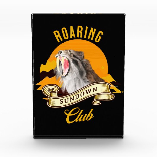 Roaring Sundown Club Saberzahntiger Fotoblock (Vorderseite)
