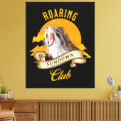 Roaring Sundown Club Saberzahntiger Leinwanddruck (Insitu (Wohnzimmer))