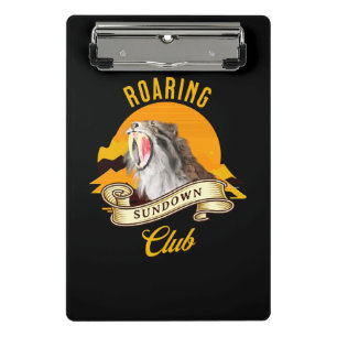Roaring Sundown Club Saberzahntiger Mini Klemmbrett