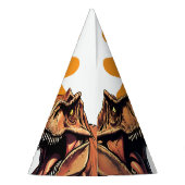 Roaring T-Rex Geburtstag Custom Dino Bash Partyhütchen (Rückseite)